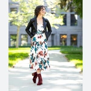 A new day pleated midi dress